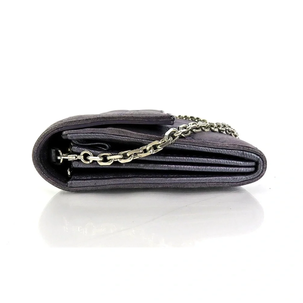 Dior Elegant Purple Quilted Wallet
